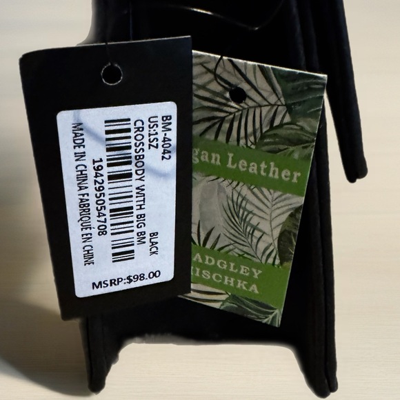 Badgley Mischka Jewel Bow Crossbody Bag Black Gold Logo Satchel NWT - Picture 5 of 6